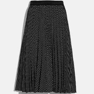 Coach Micro Dot Dot Pleated Skirt